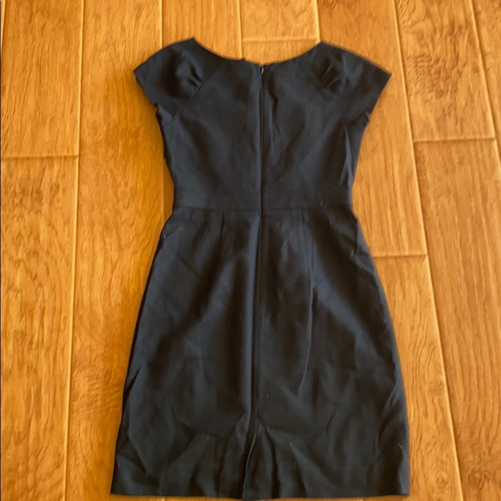 J Crew Hunter Green Wool Origami Dress - Picture 4 of 6
